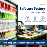 Leurre souple personnalisé en gros, fabrication directe d'usine, conception ODM sur mesure, leurre souple pour pêcheurs