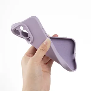 Individuelles Logo TPU Soft Case für iPhone 1,5 mm matte schützende Telefonhülle für 13 14 15 TPU Silikonhülle für 15 Pro Max