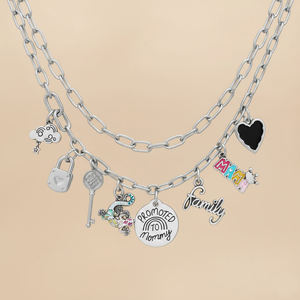 Amor y familia | Dijes colgantes de recuerdo de acero inoxidable para hacer joyas DIY | Impermeable, hipoalergénico y sin deslustre - Product Image 6