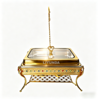 Chauffe-Plat Portable Liyunda de Luxe en Acier Inoxydable à Alcool pour Buffet, Camping, Mariages et Banquets Familiaux