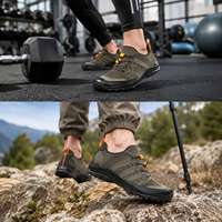 Chaussures d'extérieur minimalistes pour hommes, à bout large, pour la mise en terre, la randonnée, la gym, le travail et l'entraînement, à talon plat