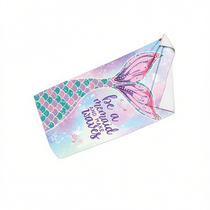 Asciugamano da spiaggia con stampa sirena Buonic 70x140 cm, asciugamano ad asciugatura rapida per donna, uso estivo in spiaggia - Product Image 1