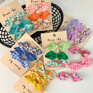 Lot de 3 barrettes coréennes faites à la main en tissu pour enfants, accessoires pour <span class=keywords><strong>cheveux</strong></span>, pinces à <span class=keywords><strong>cheveux</strong></span> BB pour filles et enfants - Product Image 3