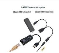 Adaptateur Ethernet LAN de vente chaude pour AMAZON FIRE TV 3 ou STICK GEN 2 ou 2 STOP the Buffering Mirco OTG USB 2.0 Adapter Cable