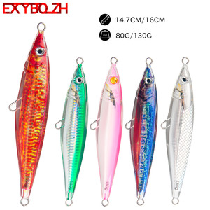 เหยื่อตกปลา Exybozh Jigging Lure ขนาด 14.7 ซม. น้ำหนัก 80 กรัม 130 กรัม แบบจม สำหรับตกปลาทะเล ปลาทูน่า - Product Image 1