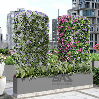 Treillis de jardin en aluminium Panneaux de treillis autoportants en poly rotin pour plantes grimpantes pour la maison, la cour et le patio Pots de lit surélevés pour la plantation
