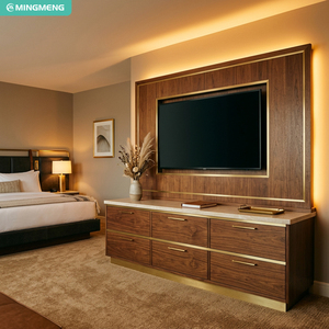 Hotel Bedroom Set Modern Wood TV Console Cabinet Contemporary Design Durable Commercial Furniture - Product Image 1
