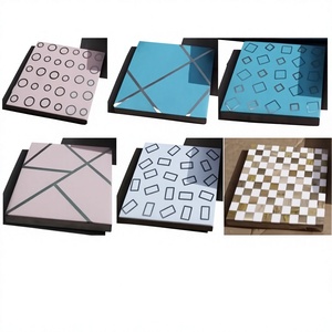 Ensemble de dessous-de-verre carrés classiques en os incrusté, écologiques et naturels, résistants à la chaleur, 5 mm, 300 mm de diamètre, de luxe, faits à la main, pour table B.S. - Product Image 2