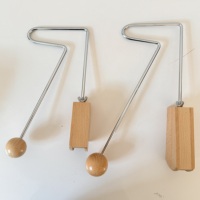 Wooden Vibraslap Percussion Instrument Orff Music Teaching Aid Rhythm Clacker for Kids
