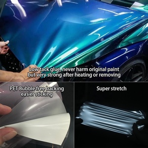 ฟิล์มหุ้มรถยนต์สีเหลืองดีไซน์ซาตินคุณภาพสูง สีเบจเหลืองแบบมีกาวในตัว - Product Image 6