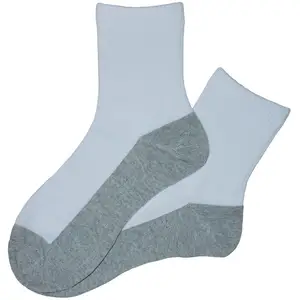 JX-I-1196 Kinder weiße Socken 100% Baumwolle weiße Schuljungen Socken