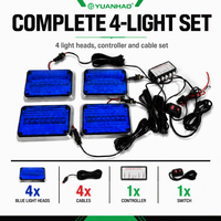 Nouvelle conception, feux de position latéraux étanches de 7,5 pouces pour boîtier PC, montage en surface, feux de contour LED pour ambulance, lampe d'avertissement pour véhicule