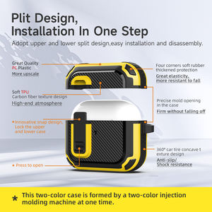 Funda protectora para <span class=keywords><strong>AirPods</strong></span> <span class=keywords><strong>Pro</strong></span> 2ª/<span class=keywords><strong>1</strong></span>ª generación, carcasa ultradura de cuerpo completo, con cerradura, 3 - Product Image 3