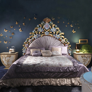 European Antique Girl Room Home Furniture Classic Luxury Master Bedroom Luxury king Queen Size French Full <strong>Bed</strong> Room <strong>Farme</strong> <strong>Set</strong> - Product Image 2