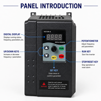 Convertisseur de fréquence 0,75 kW 380 V pour refroidisseurs évaporatifs, contrôle automatique de la température à pression négative, monophasé triphasé