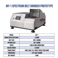Meuleuse à bande automatique à grande vitesse constante, moteur en acier inoxydable, faible bruit, broyeur manuel quantitatif à spectre large pour