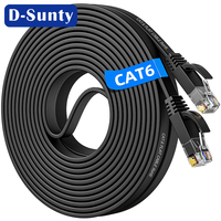 Cable Ethernet Plano Cat6 UTP de 1000Mbps, Cable de Red de Cobre Puro, con Certificación CE, RoHS y FCC, para Router, Switch, Computadora, Hogar y Oficina