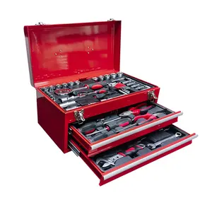 RT Tool Basic Home Repair Mental Tool BOX With 90Pcs Tools