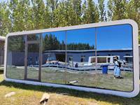 Cabine Apple modulaire préfabriquée de luxe capsule spatiale conteneur maison espace commercial modèle c70 e7 avec 2 chambres à coucher
