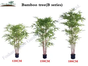 Eco amigable de hojas decoración árbol falso artificiales de bambú planta de plástico