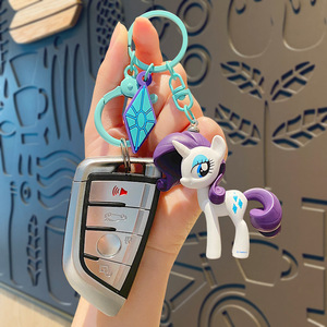 Figurine My <span class=keywords><strong>Little</strong></span> <span class=keywords><strong>Pony</strong></span> Rainbow Dash Twilight Sparkle Fluttershy Pinkie Pie, jouet porte-clés, pendentif de sac, décoration, cadeaux pour enfants - Product Image 3