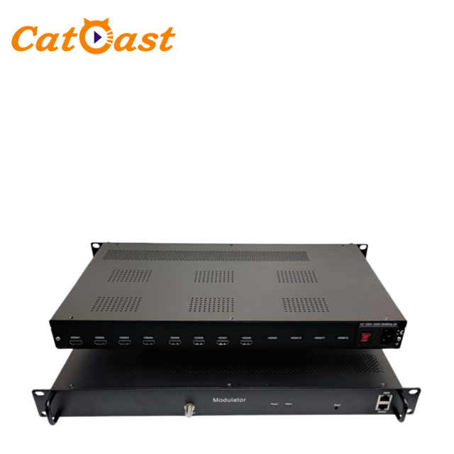 CATV 4 8 Ch HD MI to RF Encoder Modulator DVB-C DVB-T Modulation IP Converter Over UDP for Live Streaming