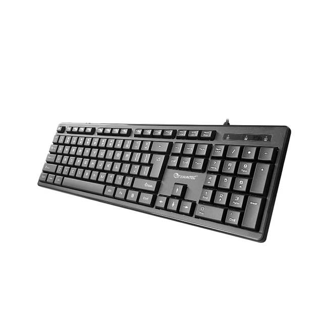 Hot Selling Ergonomic K-109U Computer Keyboard OEM Customized Logo Layout USB Wired Standard Design for Home Office