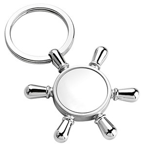 Mini boussole de poche en métal durable avec design de roue de bateau pour la navigation, l'escalade, la randonnée et le camping - Product Image 3