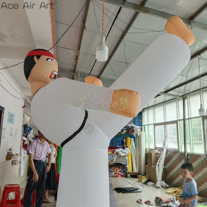 <span class=keywords><strong>Ballon</strong></span> gonflable pour événement publicitaire, modèle d'arts martiaux pour karaté, taekwondo, sanda, coups de pied, personnalisé - Product Image 5