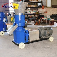 Machine de fabrication de granulés d'aliments pour animaux à moteur diesel en stock