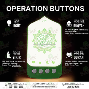 Zikir & Ruqyah Plug-in Al Coran Haut-parleur EU UK Plug Zikir Prière 24 Heures Auto Play Surah Dan Manzil/Ruqyah Zikir Plugin - Product Image 5