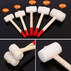 Martillo de goma blanco con mango de madera de 360 mm de longitud para uso doméstico e instalación de pisos - Product Image 5