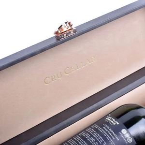 Caja de vino de madera con pantalla LCD de pulgadas, para botellas de agua, plegable, con revestimiento de espejo, color cereza, dimensiones Golds - Product Image 6