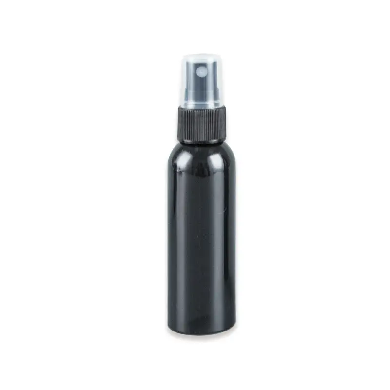 Flacone di plastica per nebulizzatore nero da 4 once di fabbrica flacone di plastica da 120ml per imballaggio di cosmetici flaconi Spray per nebulizzazione Fine nera lucida per capelli