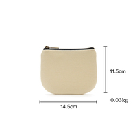 Dompet Kanvas Polos Warna-Warni Kustom, Kantong Koin Kain dengan Ritsleting, Gaya Bohemian, Lipat, Kapasitas Besar, Tas Penyimpanan Serbaguna
