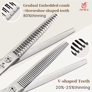 Ensemble de ciseaux de toilettage pour animaux de compagnie Fenice JP440c Kit de cisailles pour chien haute dureté spécialement conçu pour le <span class=keywords><strong>toiletteur</strong></span> japonais et coréen - Product Image 2