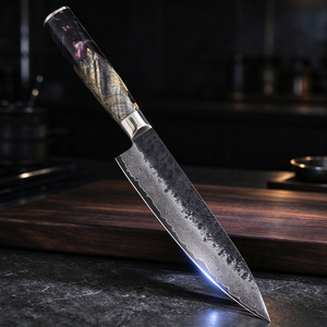 Cuchillo de Cocina Estilo Japonés al por Mayor con Hoja Estampada y Funda Protectora, OEM ODM, Logotipo Personalizado, Embalaje - Product Image 1