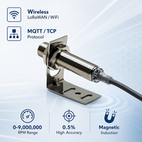 Capteur de vitesse de rotation sans fil, tachymètre WiFi LoRaWAN, précision 0,5 %, IP64, Modbus RTU MQTT pour ventilateur, pompe