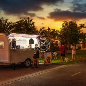 Camion de nourriture mobile chinois 2025, chariot de vente de café rapide, remorque alimentaire avec machine à yaourt glacé - Product Image 4