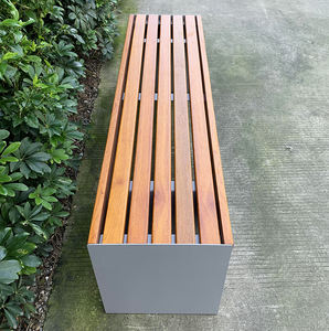 Kommerzielle Terrassen bestuhlung Metall bank Sitz 500kg Kapazität Regens ichere Außen stühle Composite-Kunststoff Holz <span class=keywords><strong>Public</strong></span> Park Bank - Product Image 5