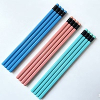 Perlengkapan Sekolah Pensil HB/2B 7.5 Inch Penghapus Plastik Bentuk Heksagonal Isi 2.2mm 12pcs Kemasan untuk Kantor Hotel Alat Tulis Anak