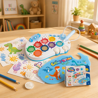 Ensemble de dessin interactif éducatif pour enfants, 8 couleurs, pinceau magique pour garçon, plastique ABS, construction durable