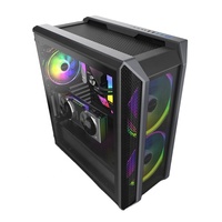 Super-ATX Full Tower Aluminum Alloy PC Gamer Case with 360 Water-Cooling Dual Panels Side Window
