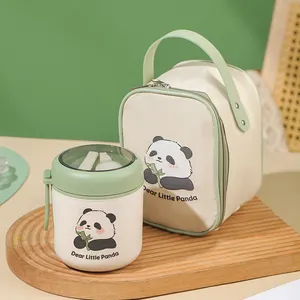 Scatola da pranzo termica sottovuoto in acciaio inossidabile con borsa pranzo isolata per scaldabagno per zuppa contenitori Bento Box per bambini adulti