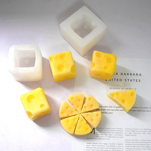 قالب سيليكون ثلاثي الأبعاد عالي الجودة على شكل جبنة من تايمزروي، قالب ألعاب طعام لطيف، قالب كعك واقعي للفنون والحرف اليدوية والديكورات وصناعة الشموع - Product Image 5