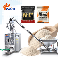 Machine d'emballage automatique haute vitesse pour 1kg 2kg lait en poudre, farine et protéine, système VFFS à vis sans fin