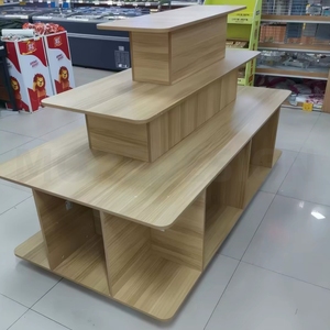 Élégante étagère de présentation multi-niveaux en bois écologique double face, robuste, pour îlot de cuisine ou armoire de rangement - Product Image 4