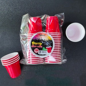 New biểu tượng tùy chỉnh 2oz màu sắc đôi PS hoặc PP nhựa bia cốc cốc dùng một lần partieds nhựa bia Pong ly màu đỏ thiết lập cho Đảng trò chơi - Product Image 5