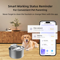 Distributeur d'eau sans fil OEM 4L pour chien en acier inoxydable pour grand chien WiFi Tuya Smart Cat Distributeur d'eau potable avec application
