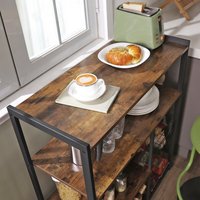 Chariot de cuisine moderne à 3 niveaux en métal et bois, de haute qualité, mobile, en promotion, chariot de service et organisateur de luxe KR-718, garantie de 2 ans